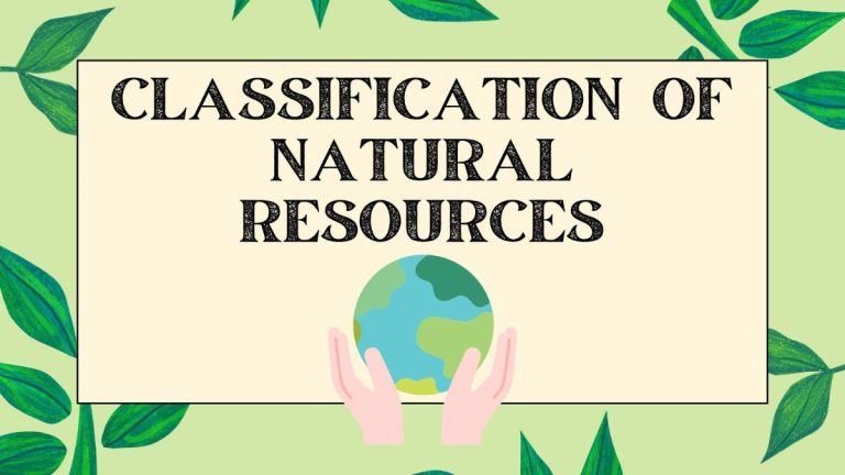 Classification of Natural Resources