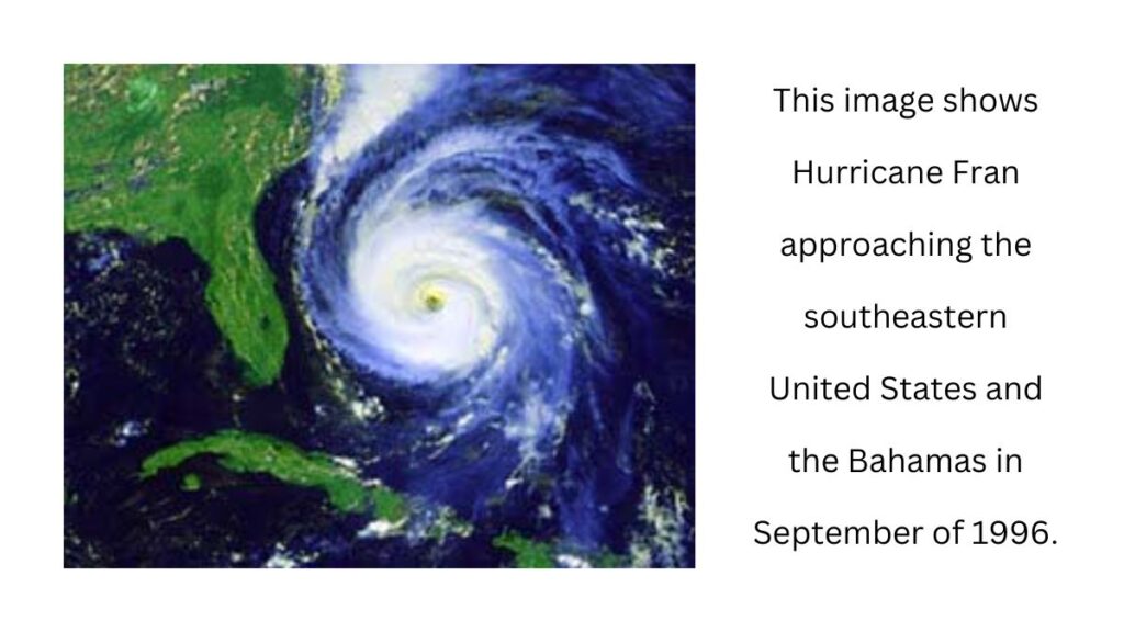 Hurricane image captured by GOES weather satellite