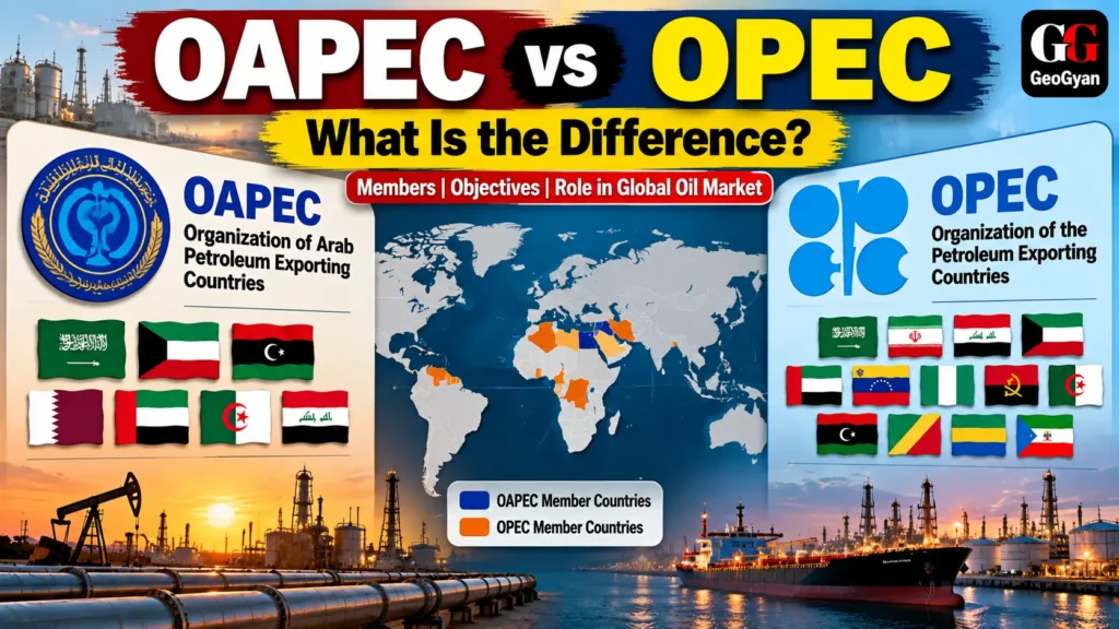 OAPEC vs OPEC vs OPEC Plus