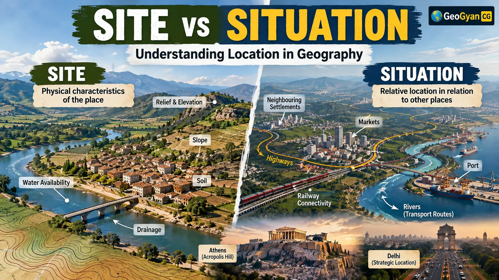 Site vs. Situation in Geography